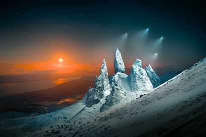 Moonrise Sprites Over Storr - a Photographic Art Artowrk by Liam Man
